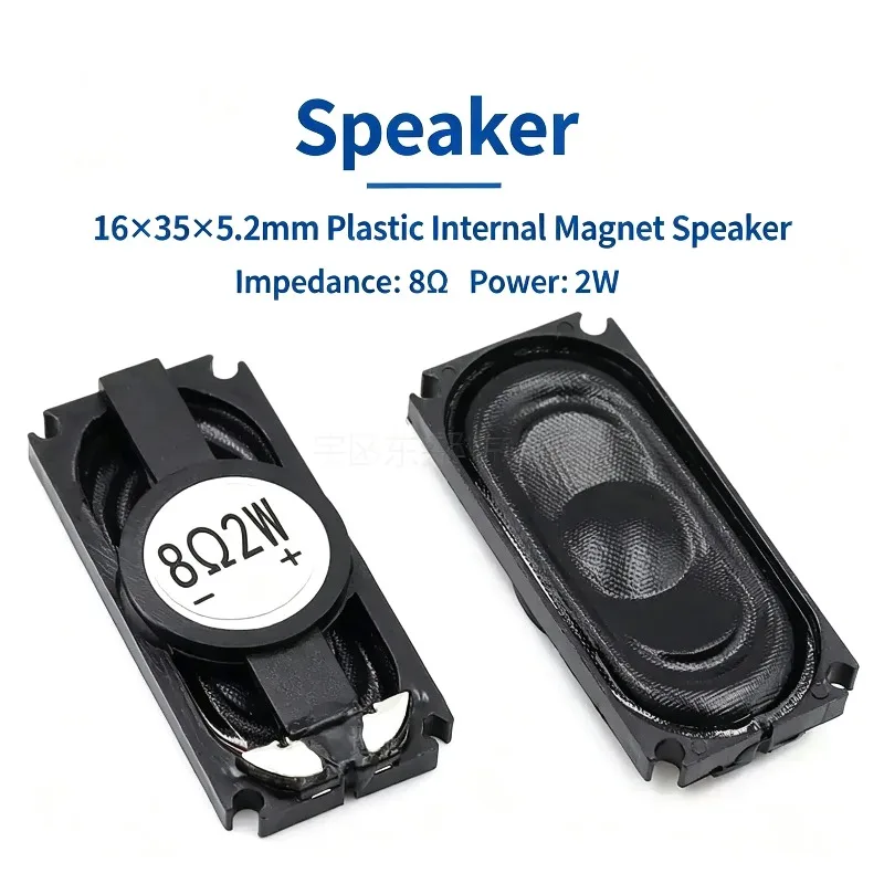 5pcs 1635 Speaker 8 ohm 2W 2W8R Cavity Speaker Small Loudspeaker Notebook Horn 16*35mm thickness 5.2MM