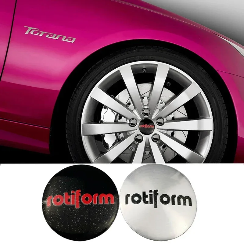 4 قطعة 56 مللي متر Rotiform شعار سيارة عجلة مركز شعار ملصق غطاء محور شارة لكيا مرسيدس بنز تويوتا لكزس بيجو تسلا أودي #1
