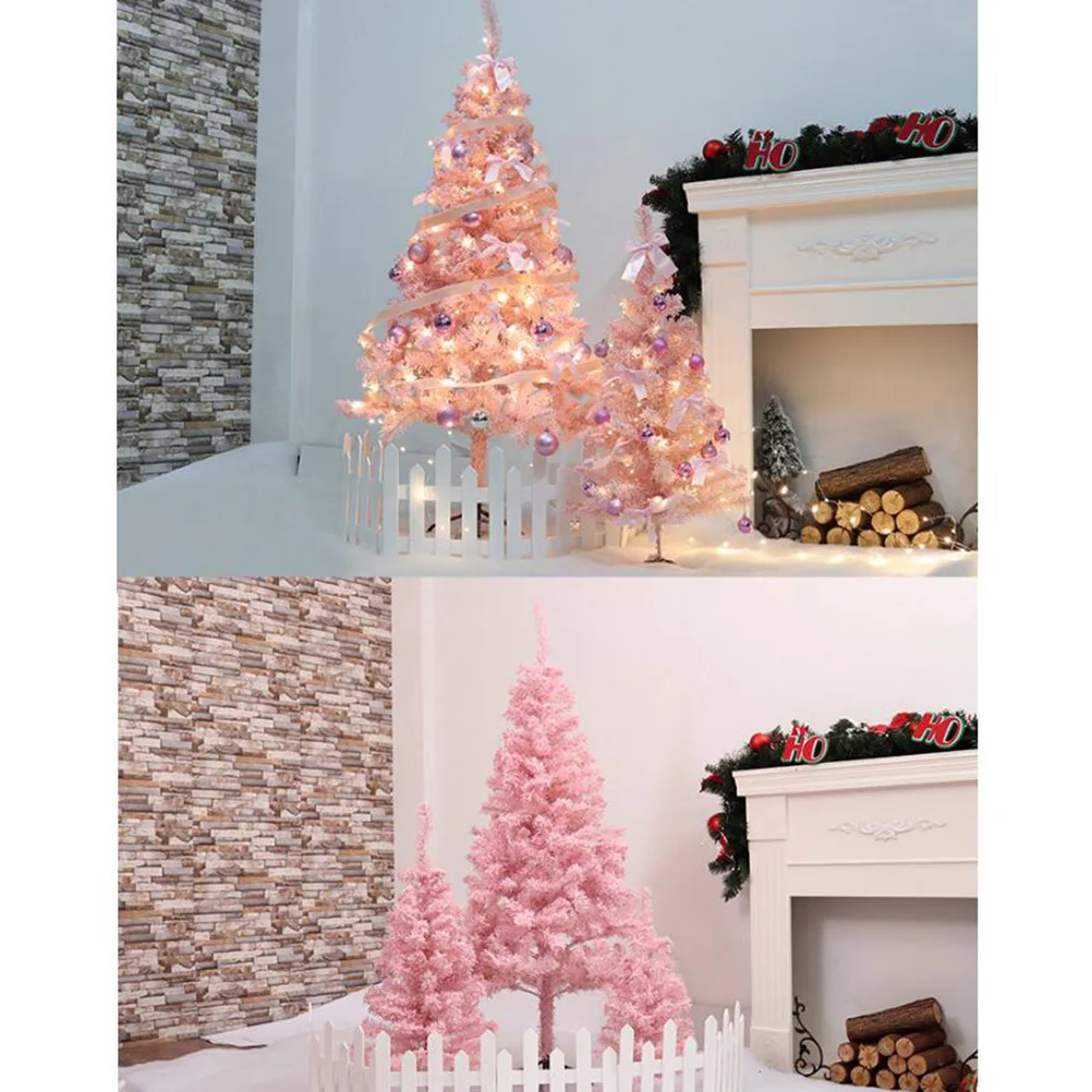 

Pink Flocking Tree Small Trees Evergreen Faux Branch Simulated Desktop Decoration Decorative Tiny Mini Pine for Crafts Flash
