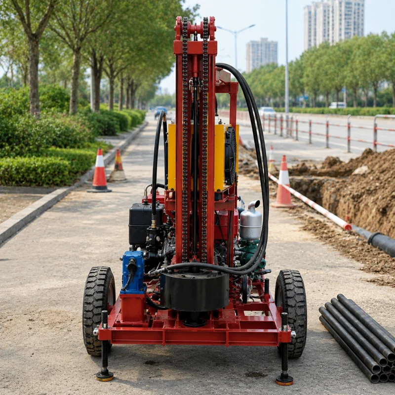 Compact Trailer Borehole Drilling Rig For Village Well Projects With Reliable Field Performance Direct Supply Manufacturer