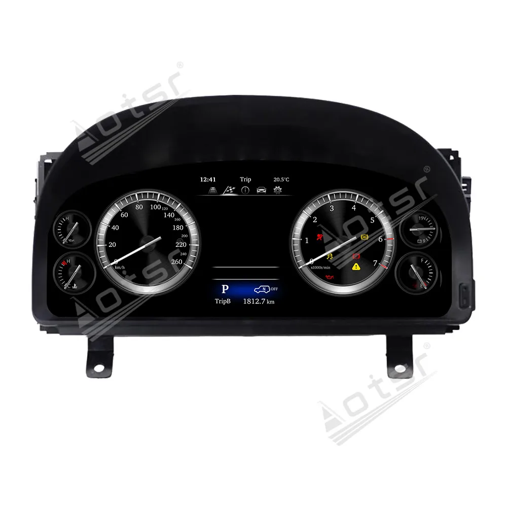 High Compatibility 12.3 Inch Cluster For Toyota Elfa 20 Series 2008-2014 Full LCD Instrument Panel Plug and Play Car Dashboard