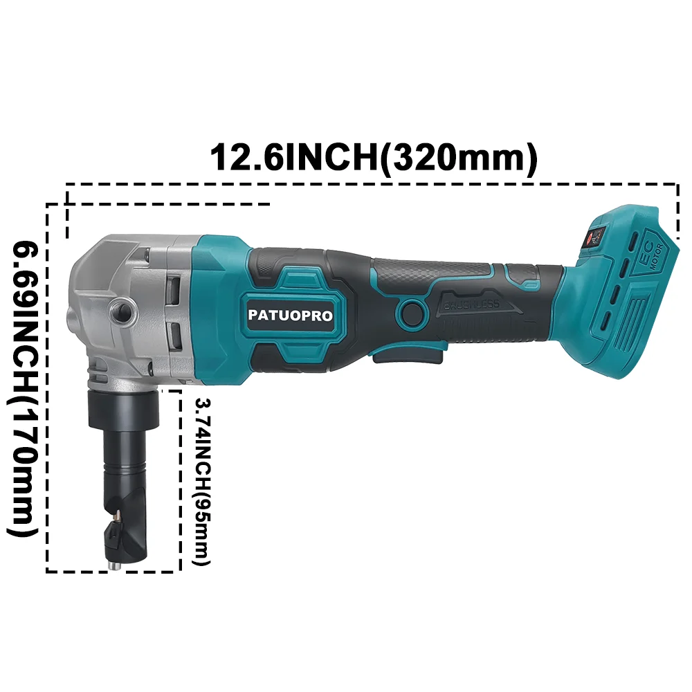 PATUOPRO Brushless Electric Impact Scissor Cordless Punching Iron Shear Handheld Copper Cutter Power Tool For Makita 18V Battery