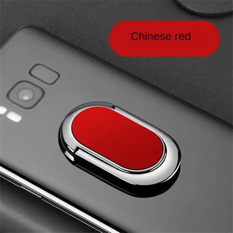 Mobile Phone Ring Holder Plastic Adhesive Magnet Universal Desktop Office Accessories Phone Back Sticker Black Rotating
