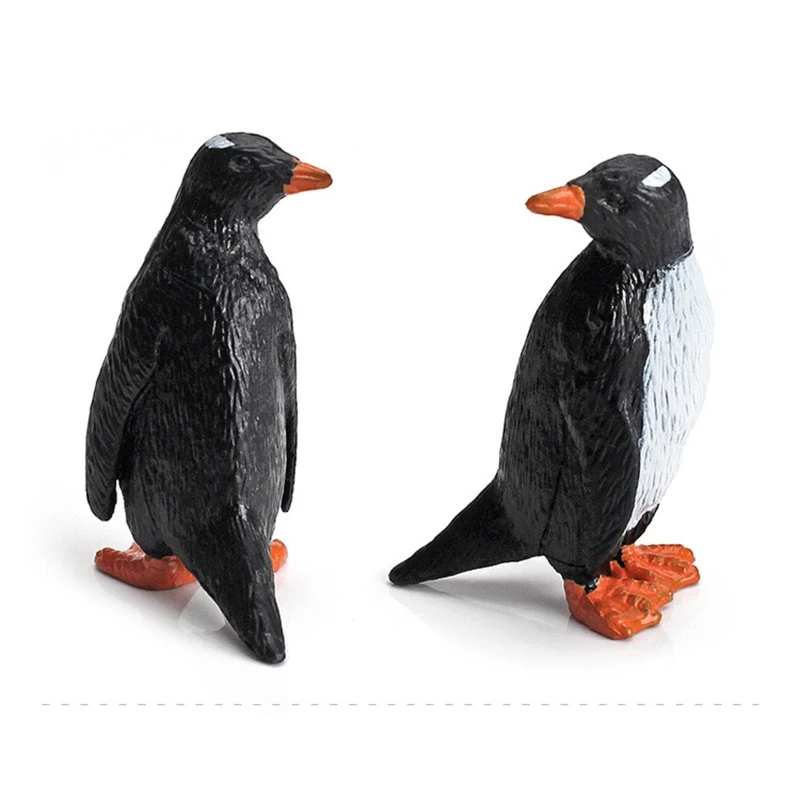 Estatueta brinquedo pinguim oceano animal modelo decorativo réplica hobby coleção cozimento accs sala aula 11 peças