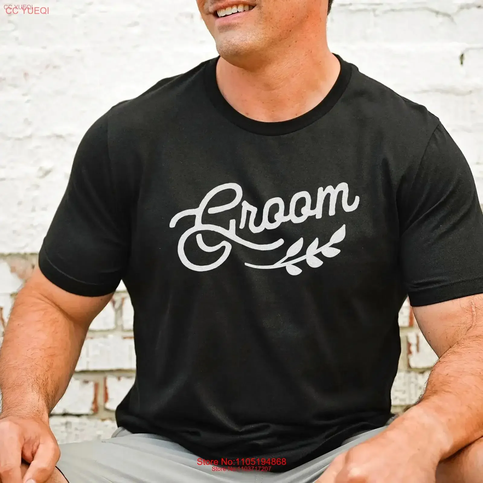 Groom T Shirt Big and Tall Sizes Available Matching for Bride Wedding Party shirts vintage Washed designer clothes Casual