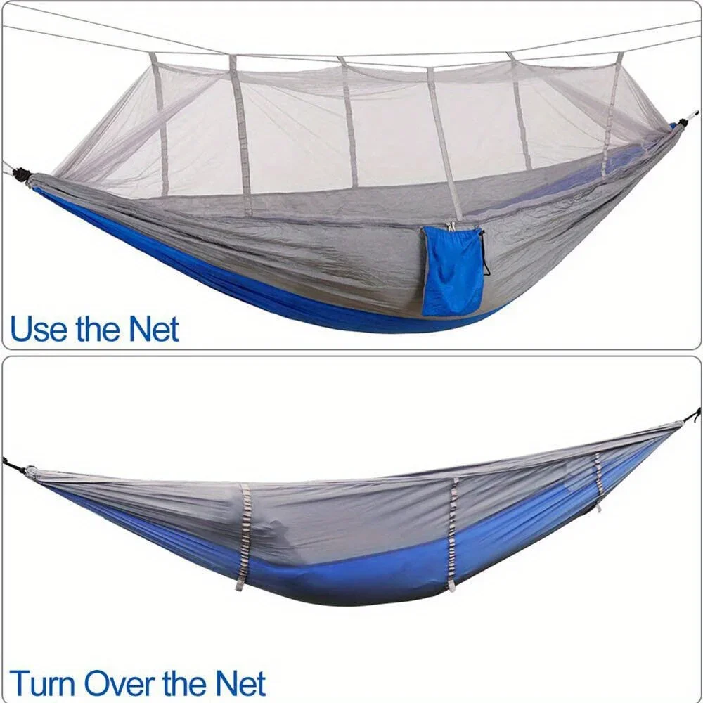 Portátil Pessoa Dupla Camping Hammock, Tenda com Mosquiteiro, Cama Suspensa, 660lbs