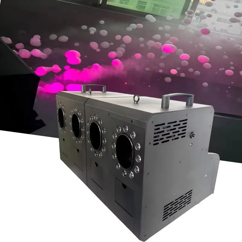 DJ LED Smoke Bubble Fog Machine with Remote Control 8CH DMX Multicolor Lights 3000W Power for Party Haze Effects