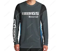 Dla BMW R1250 GS T-shirt Motorrad Adventure jazda motocyklem lato szybkoschnący szybkoschnący oddychający nie blaknący anty-UV czarny