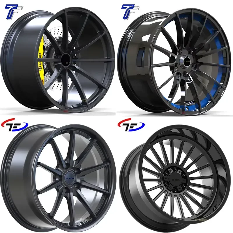 

i New 19x9.5J Forged Alloy Aluminum Car Wheels Rims Matte Black Multi-Spoke Design Sports 5x120 for Passenger Cars 35mm 40mm