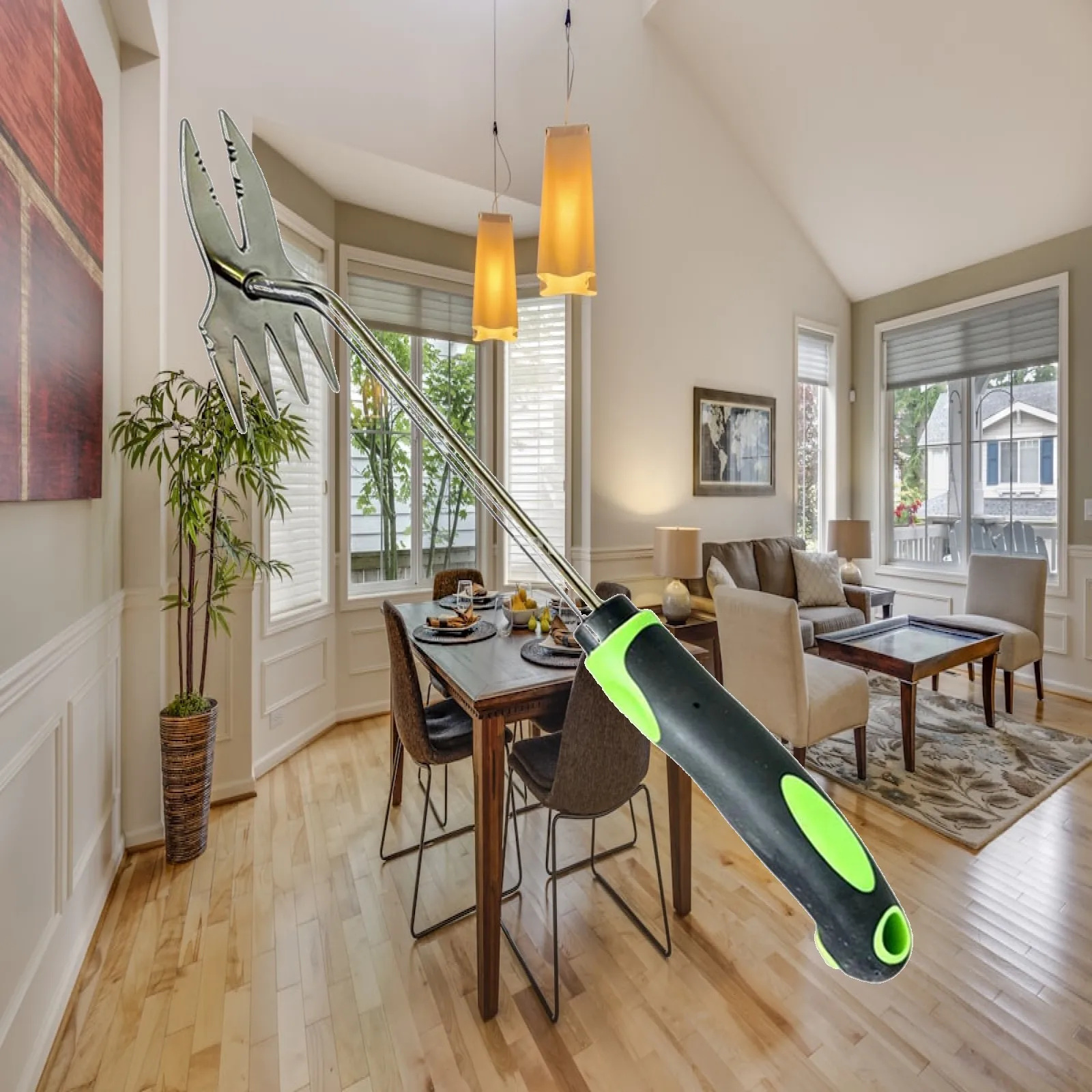 Professional Portable Hand Weeder Tool Rubberized Grip for Efficient Lawn Grass Removal and Garden Maintenance