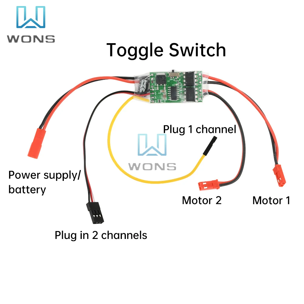 1 PC Dual Way Bidirectional Brushed Electric Speed Controller Mixed Control 2S 3S ESC 6-14V 5A for RC Tank/Speed Difference Boat