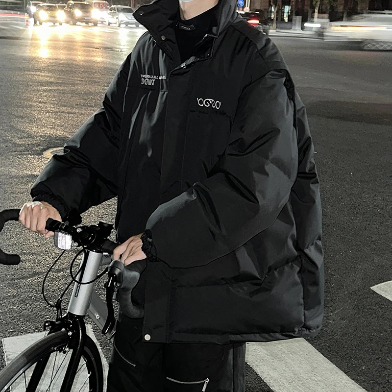 

Мужская зимняя утепленная теплая куртка с воротником-стойкой, хлопковая, с отстегивающимися рукавами, повседневная, свободного кроя, молодежная, модная