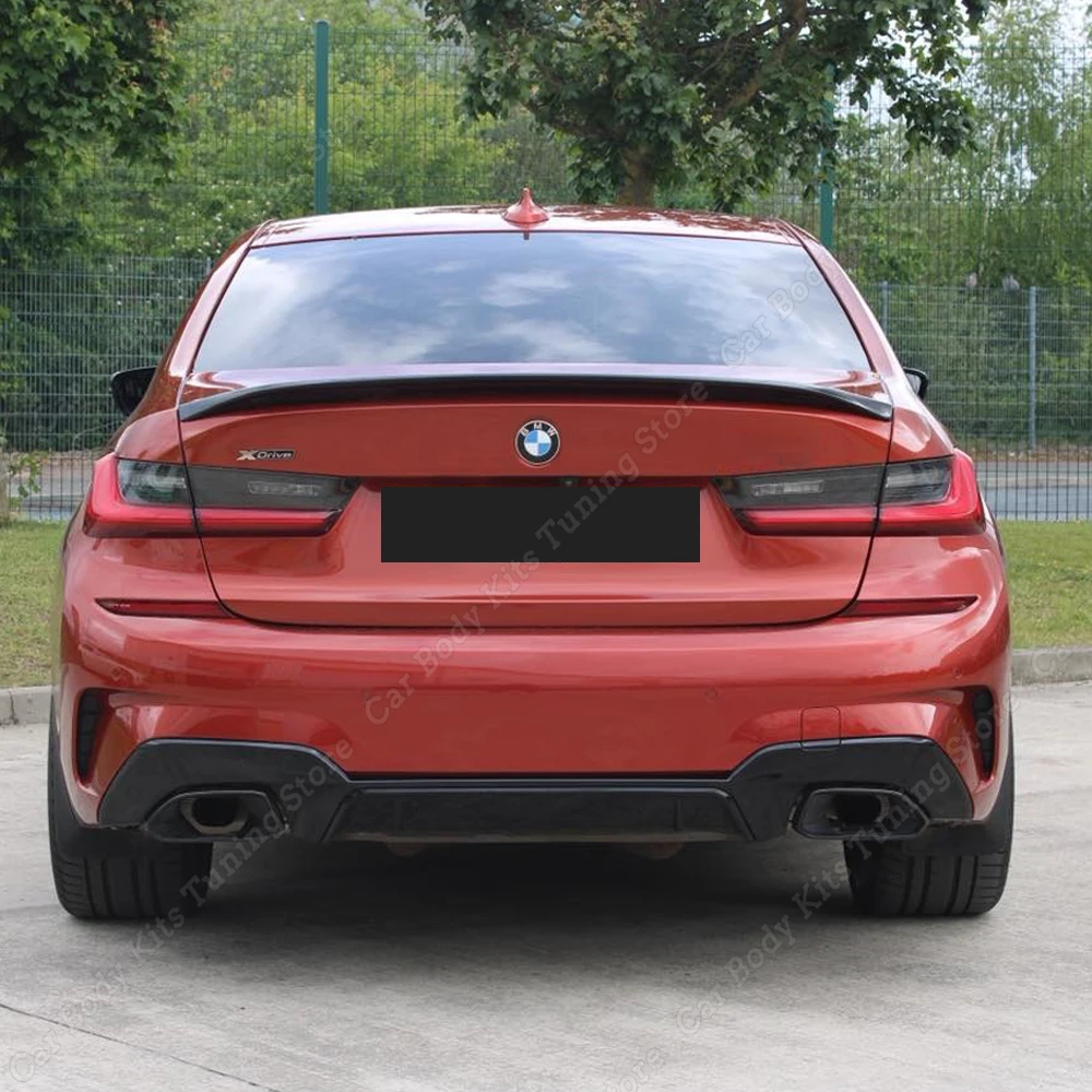 

For BMW 3 Series G20 G21 M Sport Pre-Lci 2019-2022 Rear Bumper Diffuser Splitter M Performance Style Kit Exterior Modification