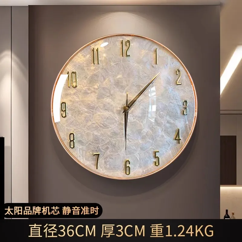 Minimalistische Italiaanse Shell Wandklok Moderne Eenvoudige Woonkamer High-end Wandklok Premium Woonkamer Home Decor Wanduhr FYWC