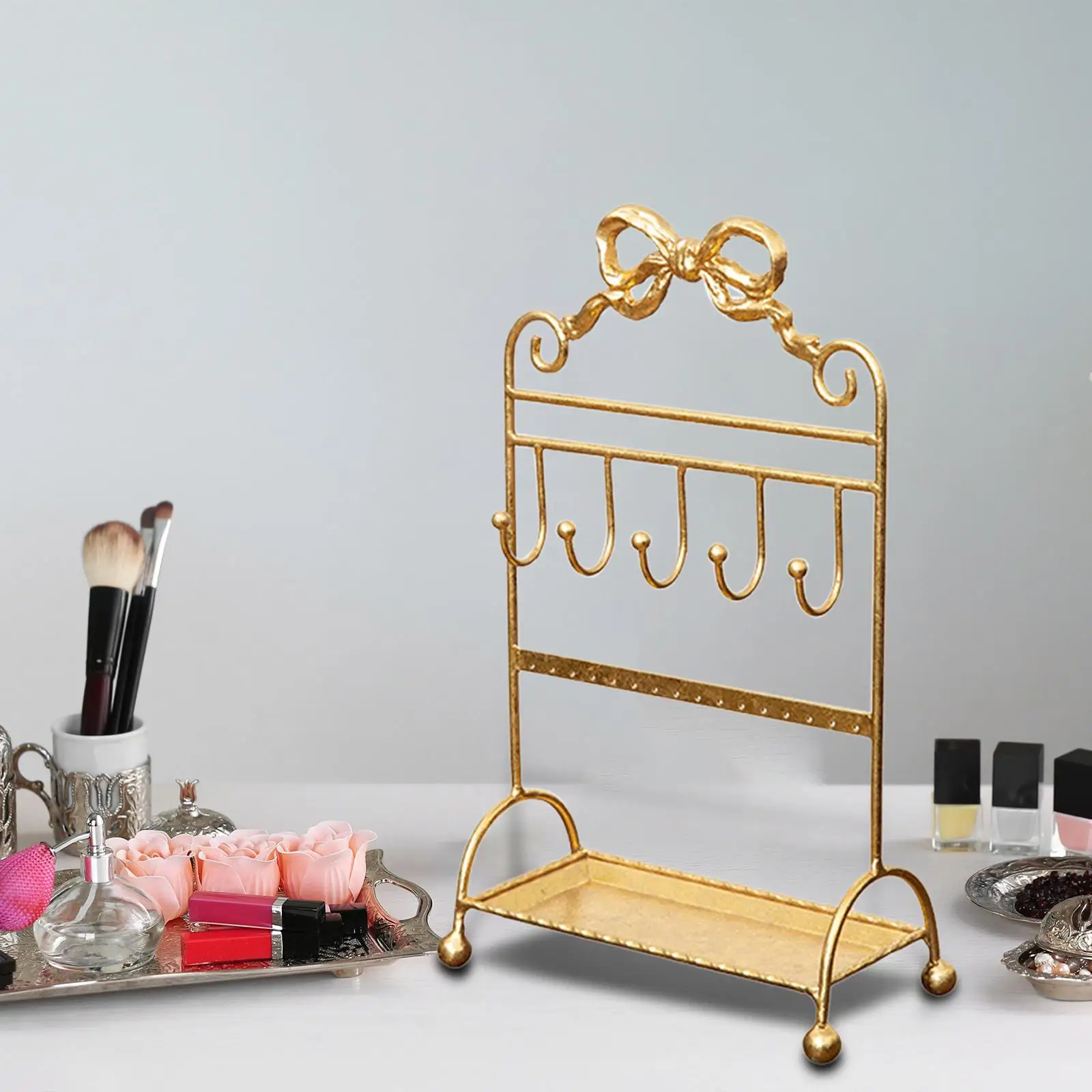

Jewelry Organizer Bracelet Storage Rack Earrings Hanger Necklace Holder Stand for Lipstick