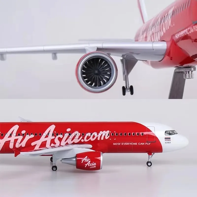 47CM 1/80 scale AirAsia A320-200 Airbus Aircraft Model Airplane Model Collection Gift