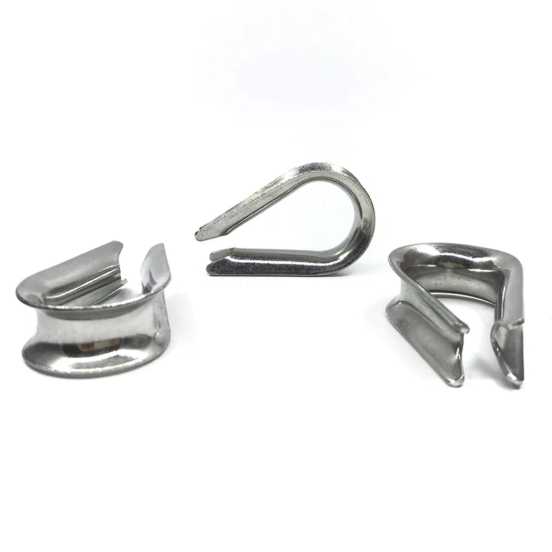 12 Pcs M10 Stainless Steel Thimble For 3/8 Inch Diameter Wire Rope Cable Thimbles Rigging