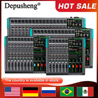 6/8/12/16 Channel Professional 256 DSP Audio Mixer DJ Controller Reverb Recording Mixing For Recording Stage Performance