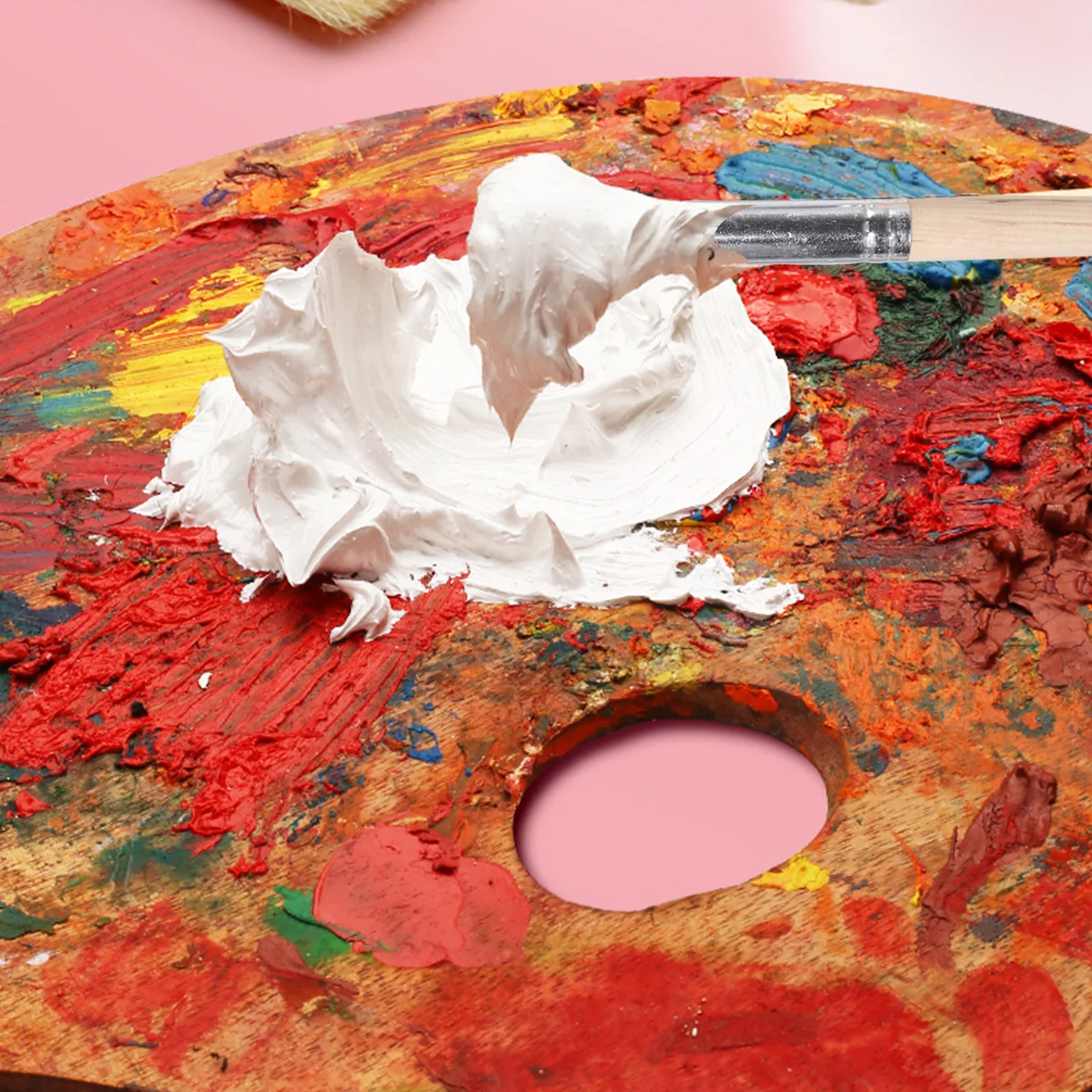 

Oil Paint Brush Brushes Log for Paints Painting Crafts Bamboo Professional Tools