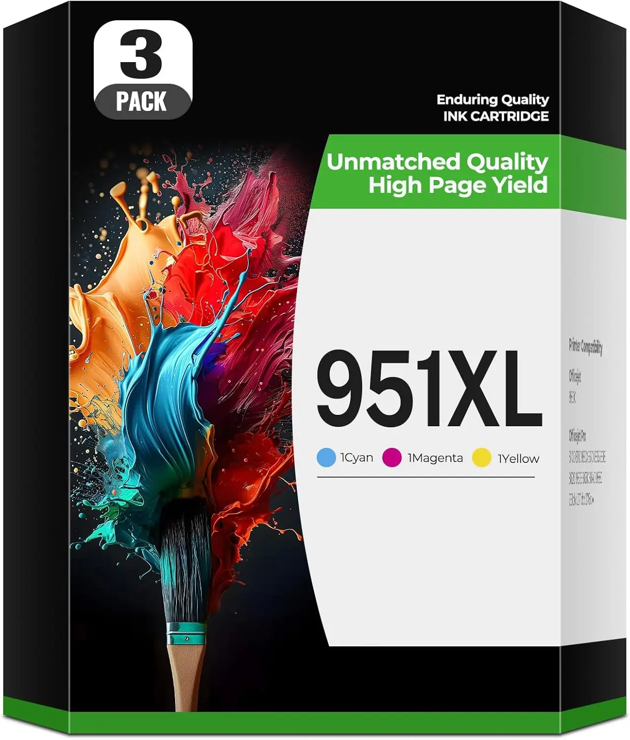 

951XL Ink Cartridges Combo Pack OfficeJet Pro 8600 8610 Compatible for HP 951XL Combo Pack Compatible for OfficeJet Pro
