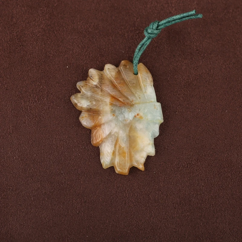 

Men's Handcarved Amazonite Indian Chief Head Pendant Necklace with Semiprecious Beads Natural Stone Fashion Jewelry 46x34x5mm