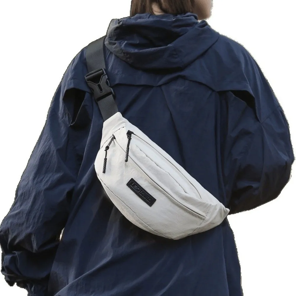 

Casual Men's Chest Bag Large Capacity Commuting Nylon Shoulder Bag Breathable Multifunctional Crossbody Fanny Pack Hiking