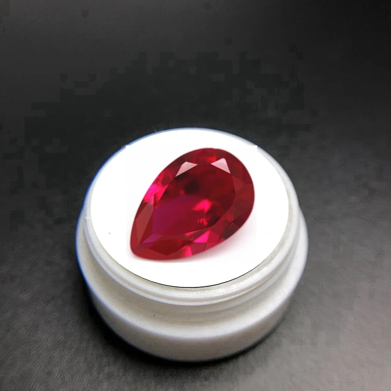 Pear Shape Ruby 12x16mm Loose Stone Red Gemstone Jewelry Accessories Loose Precious Stones