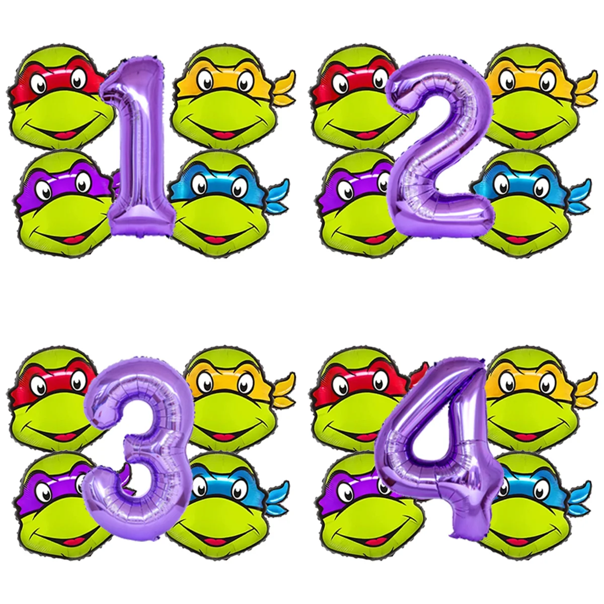 TMNT Ninja Turtles Character Inflatable Foil Balloons Boys Birthday Party Favors Theme Party Decor Supplies Globos