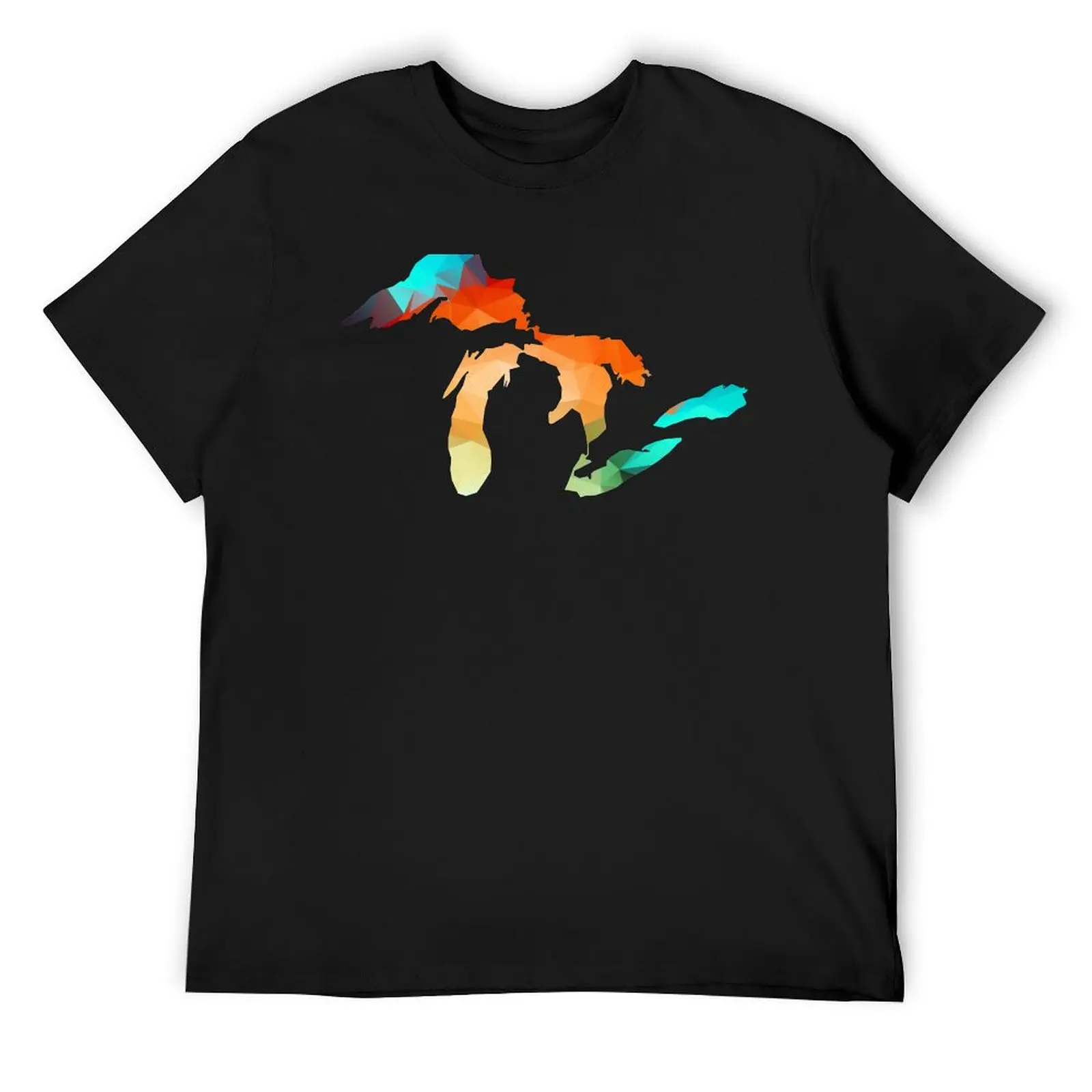 Michigan - Great Lakes in Fractal Colors T-Shirt