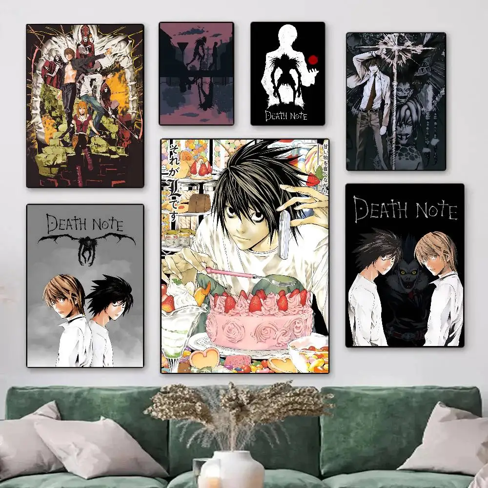 Classic Anime D-Death N-Note Manga Posters HD Print Vintage Wall Art Decor for Home Study Room