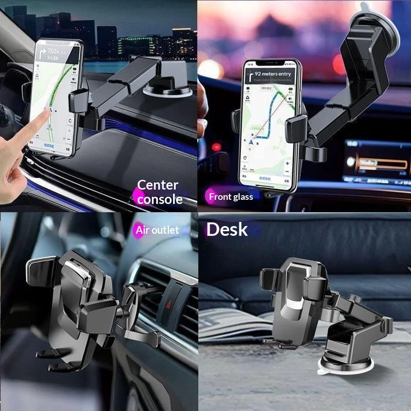 Car Phone Holder Linkage Sucker Mount 360° Rotatable Adjustable Stand Universal for All Smart Phones Car Travel Accessory