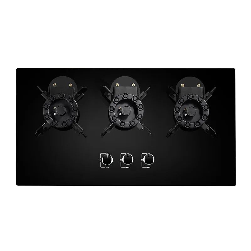 طباخ غاز 5.2 كيلو وات موقد رفع من الزجاج المقسى عالي الطاقة 3-4-5 مطبخ منزلي سهل التنظيف #3