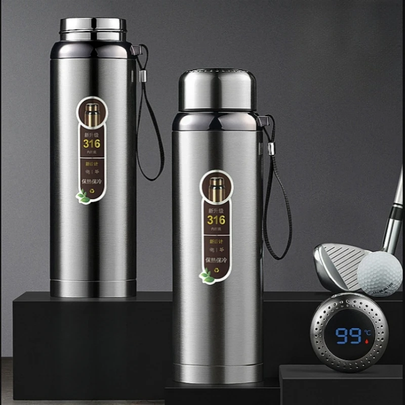 

SUS316 Water Bottle Stainless Steel Vacuum Flask Large Capacity Thermos Cup LED Temperature Display Insulated Thermos Tumbler