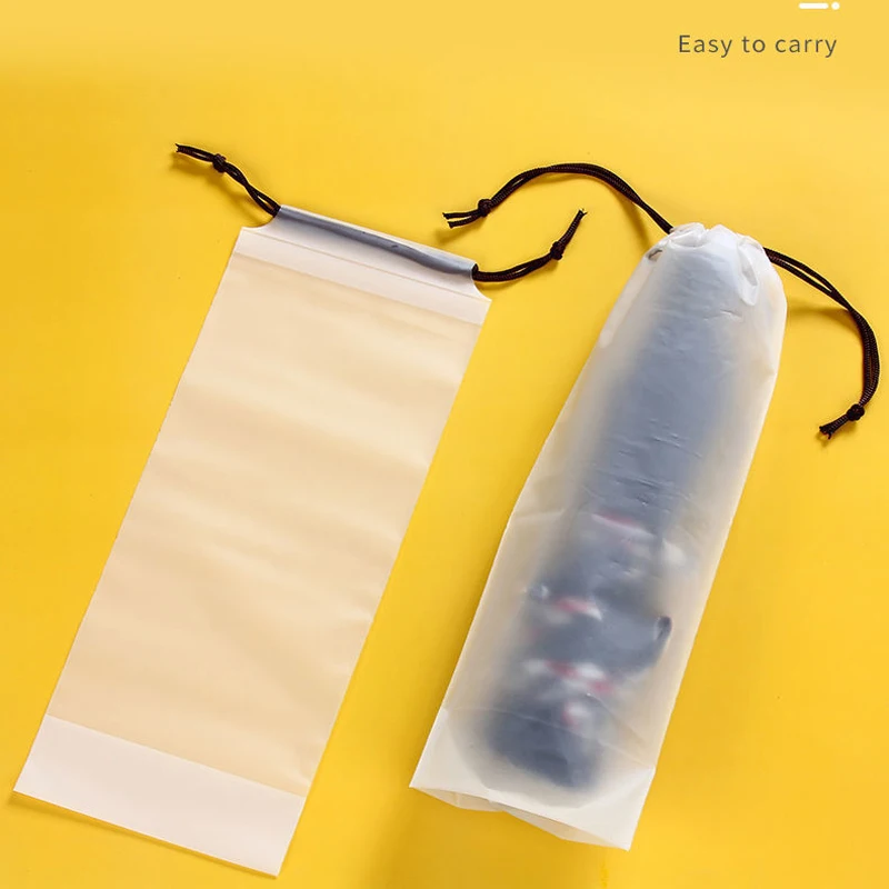 Folding Umbrella Storage Bag Waterproof Drawstring Bag Anti-Wetting Carry-on Bag Umbrella Cover Transparent Bag 1/3/5pcs/Set