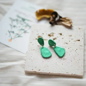 2024 Navidad Invierne Vacaciones Santa Muñeco de Nieve Campana Pan von mehreren multiples heftigen Formen von Arcilla -Polymerzubehör von Celebón -Regalen 10 Hauptverkaufsohrringe Ton - №7