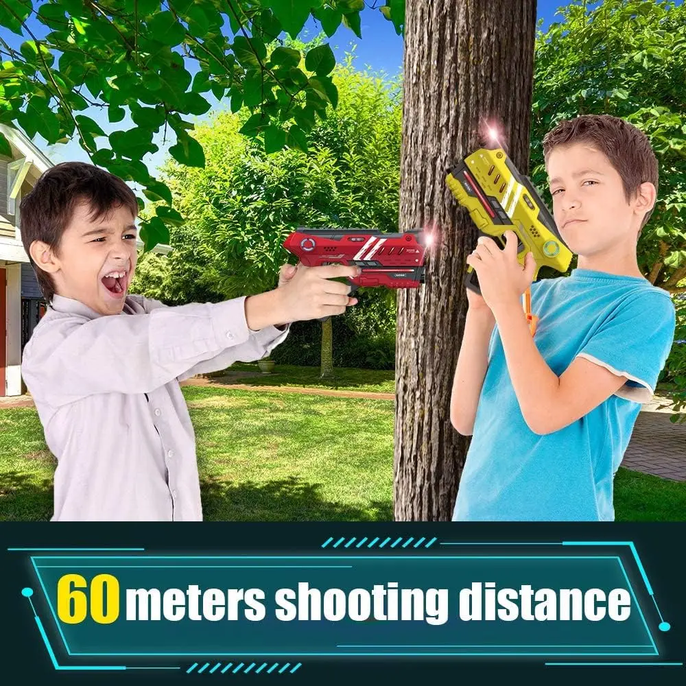 VATOS Gra laserowa na podczerwień z kamizelkami x4 Wielofunkcyjna gra laserowa do strzelania w pomieszczeniach i na zewnątrz dla dzieci Nastolatki