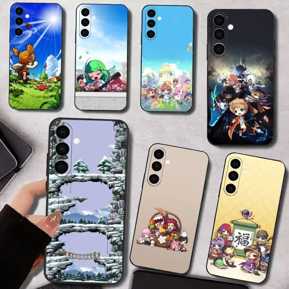 

M-Maplestory Game Phone Case For Samsung Galaxy A73,A72,A71,A70,A53,A52,A51,Others Soft Black Cover