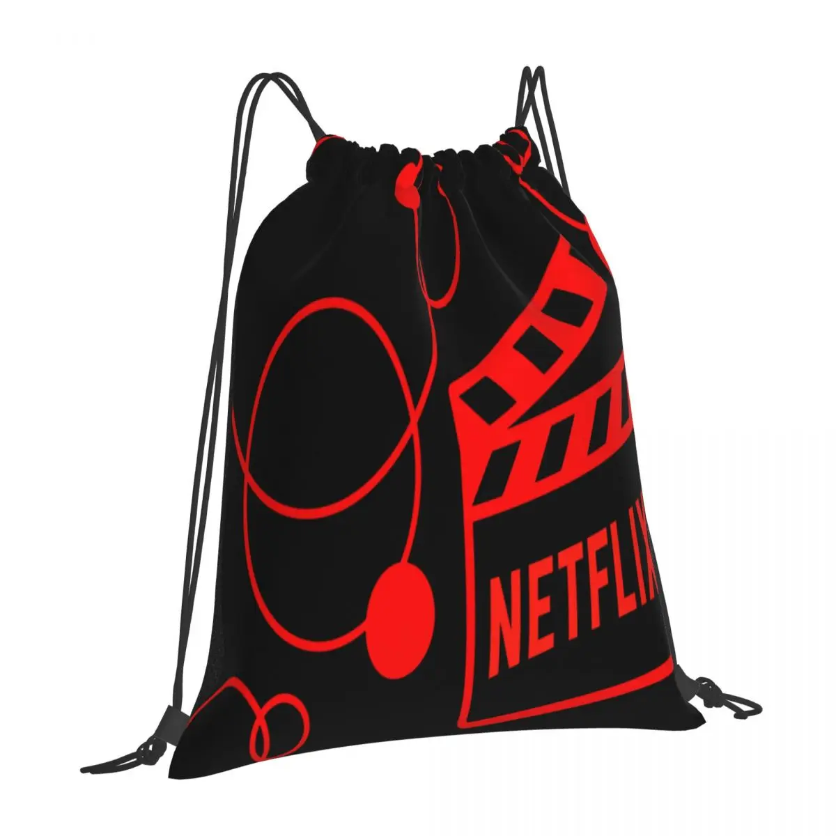 Mochila Anime cordão para homens, saco de cordão leve, Netflix 9