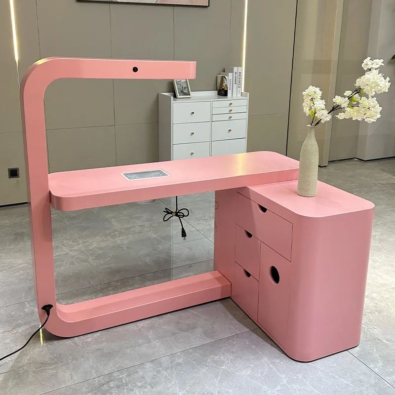 Nail Art Table Pink Simple Single Nail Art Table Tattoo Embroidery Table Nail Art Studio Board