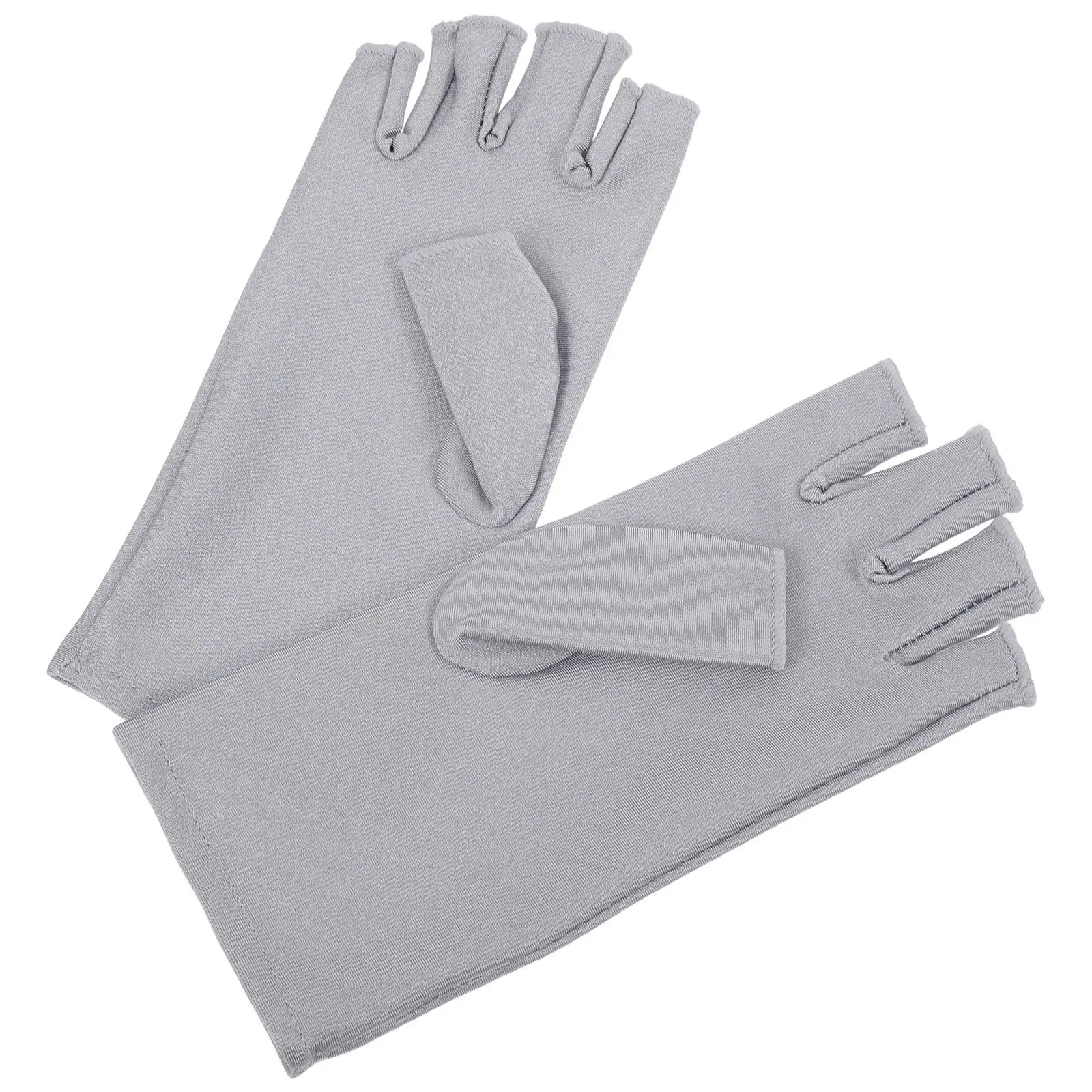 1Pair Women's Uv Blocking Fingerless Gloves Sun Protection Half Finger Outdoor Sports Gloves Cycling Driving Fishing Hiking
