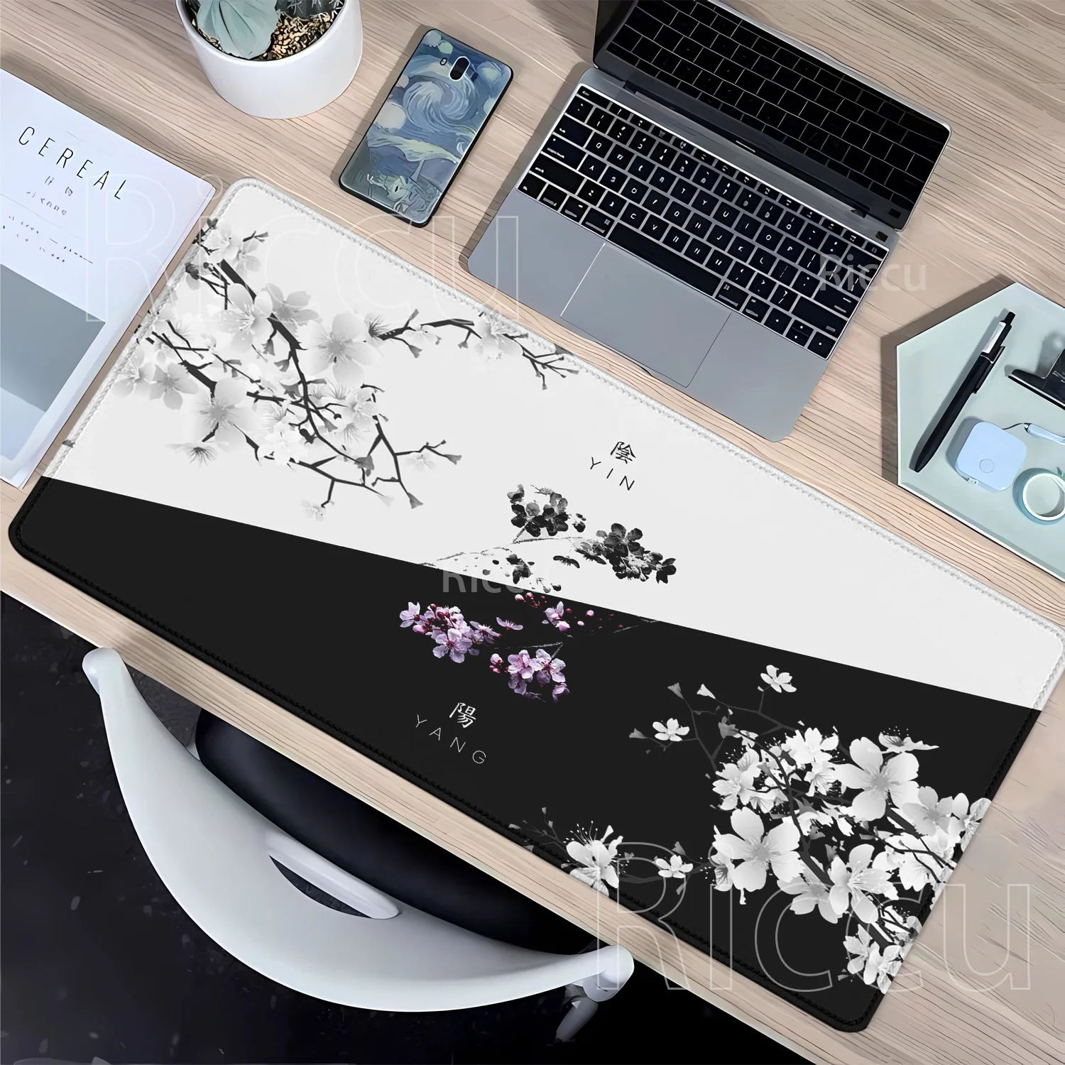 Mouse Pad Life and Death Black and White Large E-sport Game Mousepad XXL Gaming Computer HD Printing overlock 400x900mm Desk Mat