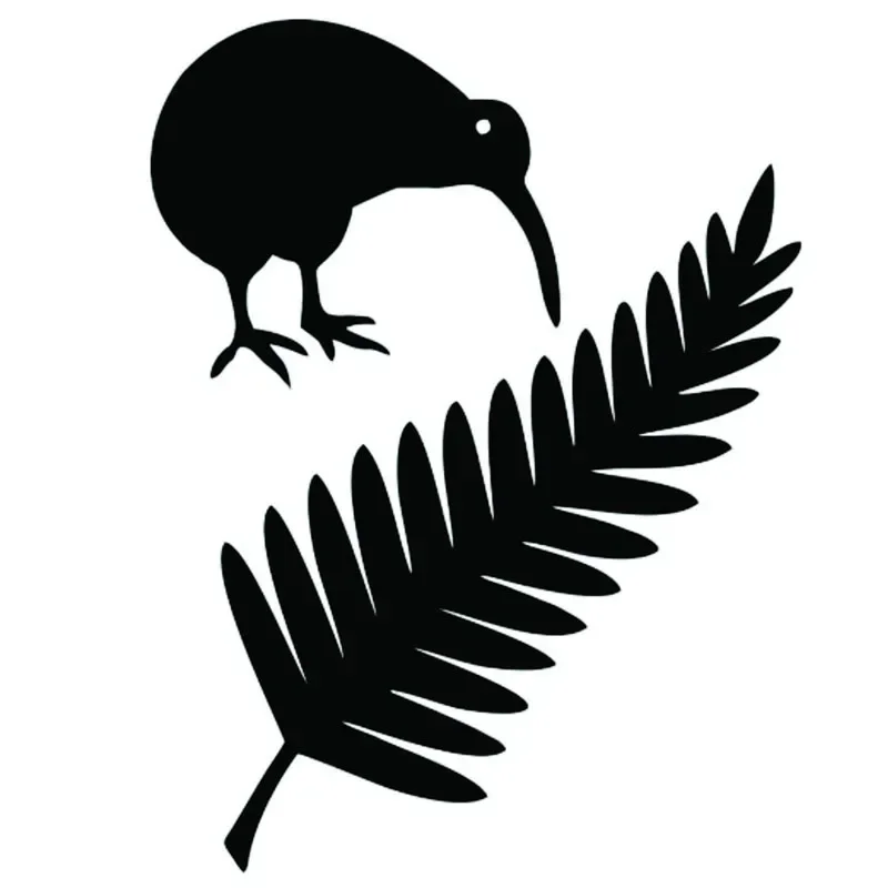 

Personality Kiwi Bird and Kiwi Fern Vinyl Scratch Car Sticker Creative Bumper Sticker, 10cm