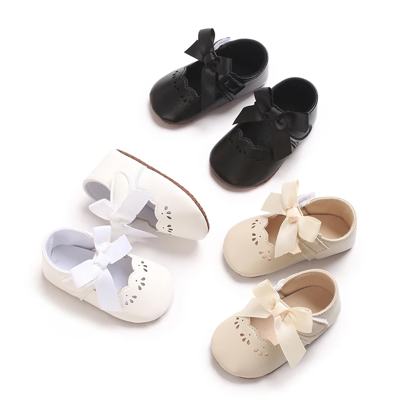 

Korean Spring New Baby Shoes Hollow Single Leather Shoes Butterfly Knot Sweet Princess Lady Flat Shoes