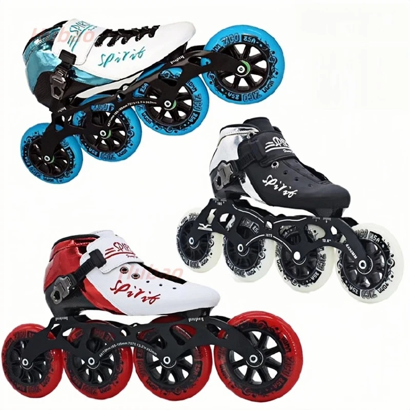 

Профессиональные скоростные коньки для соревнований, роликовые коньки из углеродного волокна, спортивные скоростные коньки для взрослых, молодежи и подростков, размер 27-45, колеса 3/4