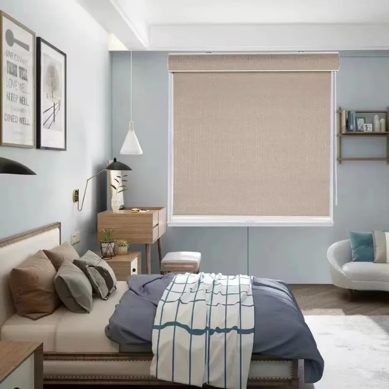 

Двухслойная искусственная кожа, день и ночь, моторизованные умные электрические Wi-Fi оттенки