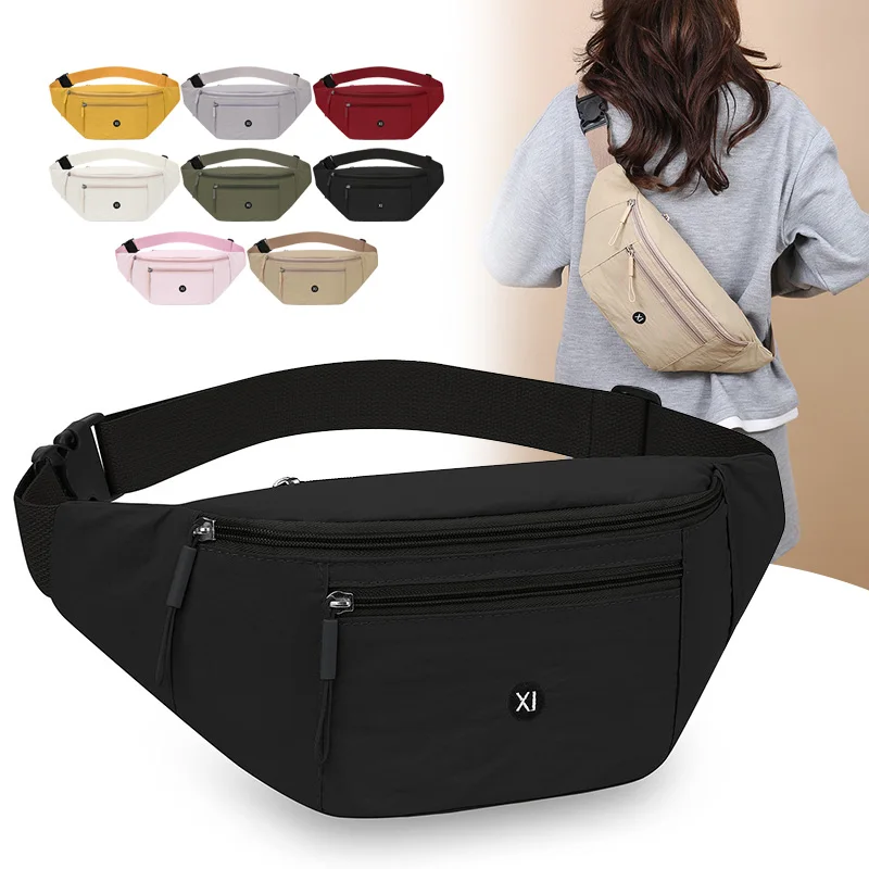 

Women's Large Canvas Waist Bag Casual Travel Phone Belt Pouch Fanny Pack Banana Bag - Fashionable Belt Bag for Women