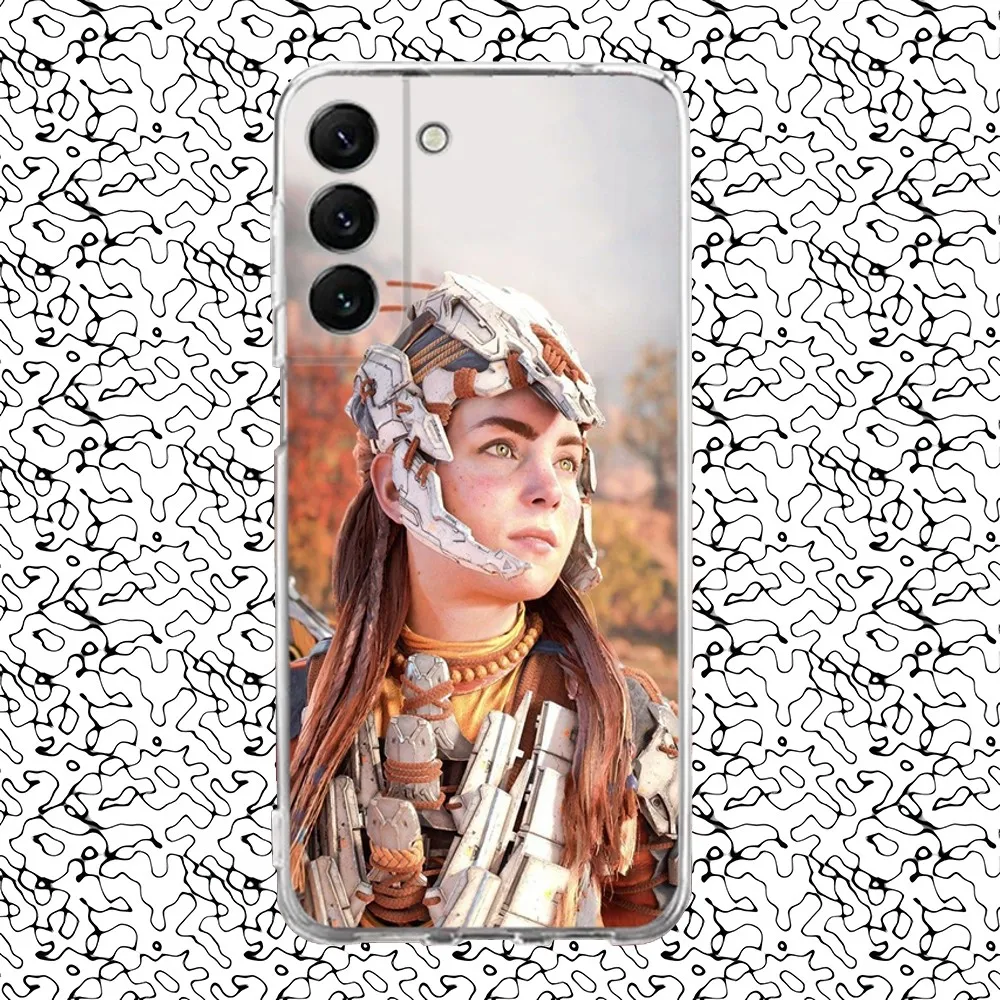 Aloy Game H-Horizon Phone Case Silicone For Samsung S30,S23,21,22,20 Ultra,S20 FE lite,S10,9,PIus Note20ultra Cover Clear