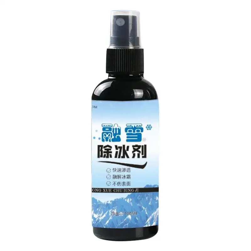 Car Defrost Spray 100ml Melts Ice Frost & Snow Fast Spray Multi-purpose Easily Melts Ice Frost Spray Anti Frost Snow Melting