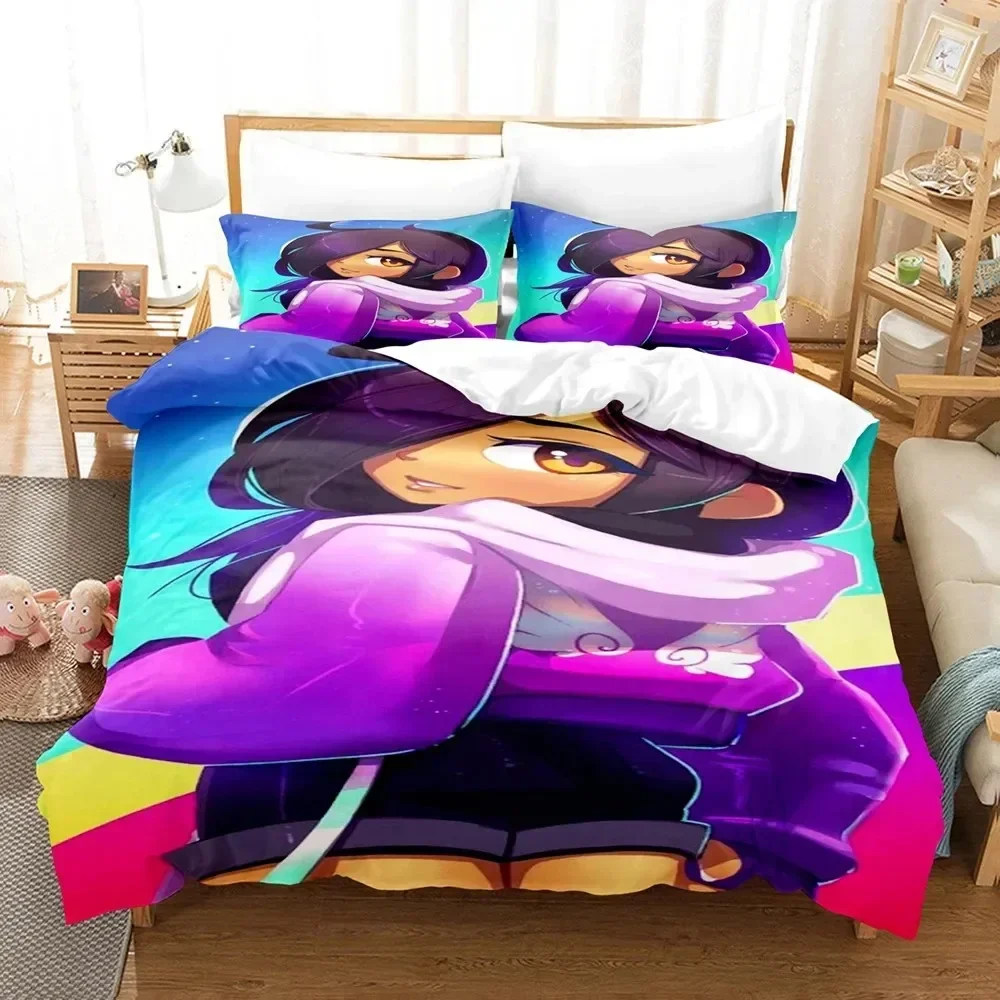 

New 3D Print Cartoon Anime Aphmau Comfortable Duvet Quilt Cover Pillowcase Bedding Set Children Bedroom Decoration Home Textile
