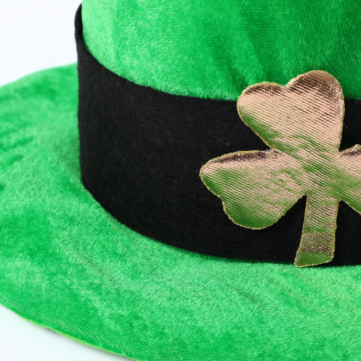 Saint Patricks Day Top Hat Boys Holiday Green Celebration Costume for Irish Festival Party St. Patrick Cosplay Props 4-8 Years